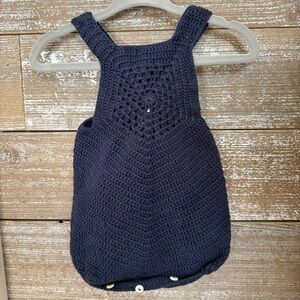Kate Quinn with love from Africa Navy Blue Crocheted Bubble (6-12 months)